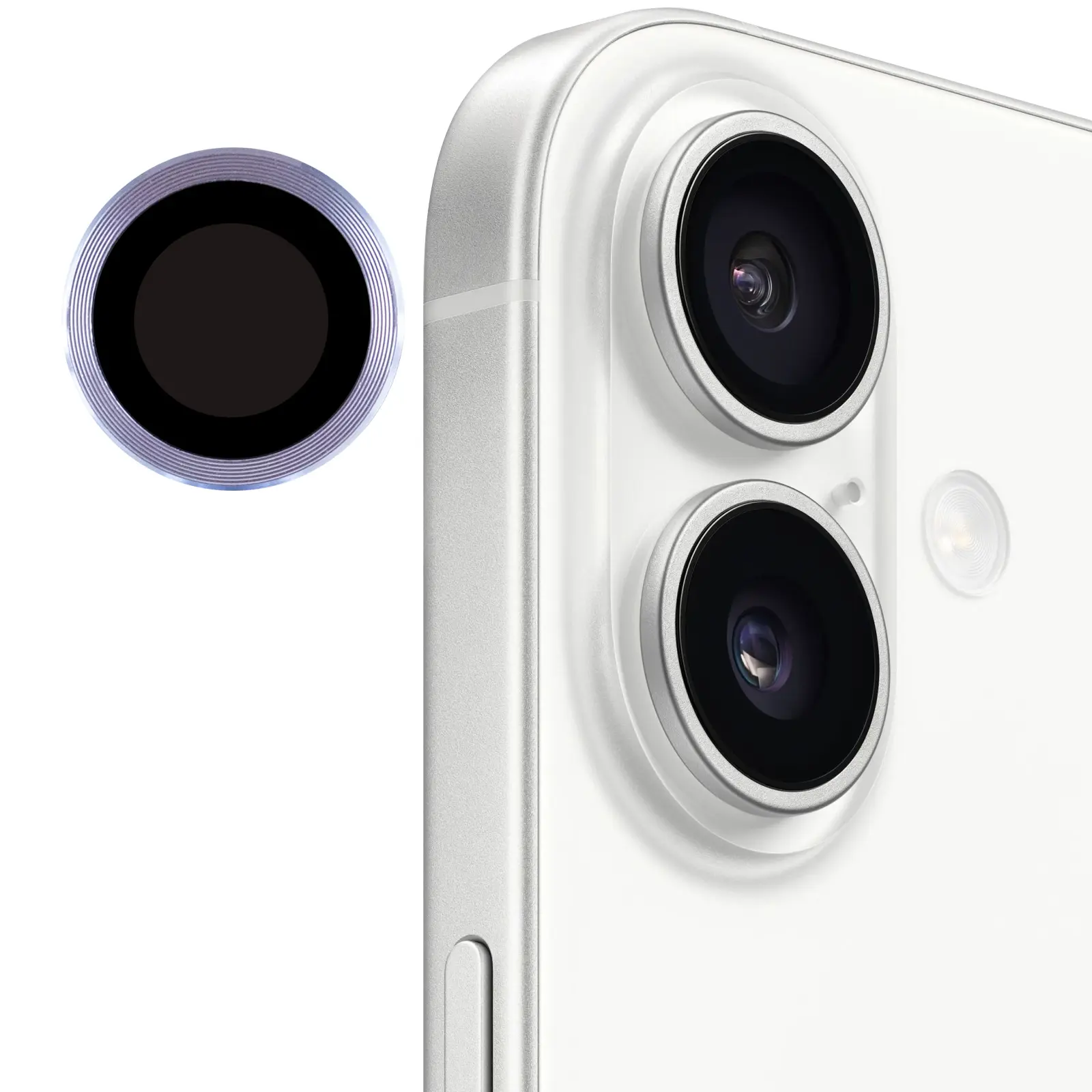 Захисне скло Metal Classic на камеру (у упак.) для Apple iPhone 17 (6.3"), Блакитний / Light Blue 3, Загартоване скло, купити оптом з доставкою