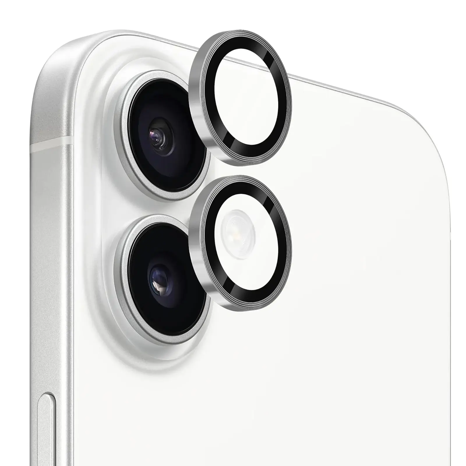 Захисне скло Metal Classic на камеру (у упак.) для Apple iPhone 17 (6.3"), Срібний / Silver 5, Загартоване скло, купити оптом з доставкою