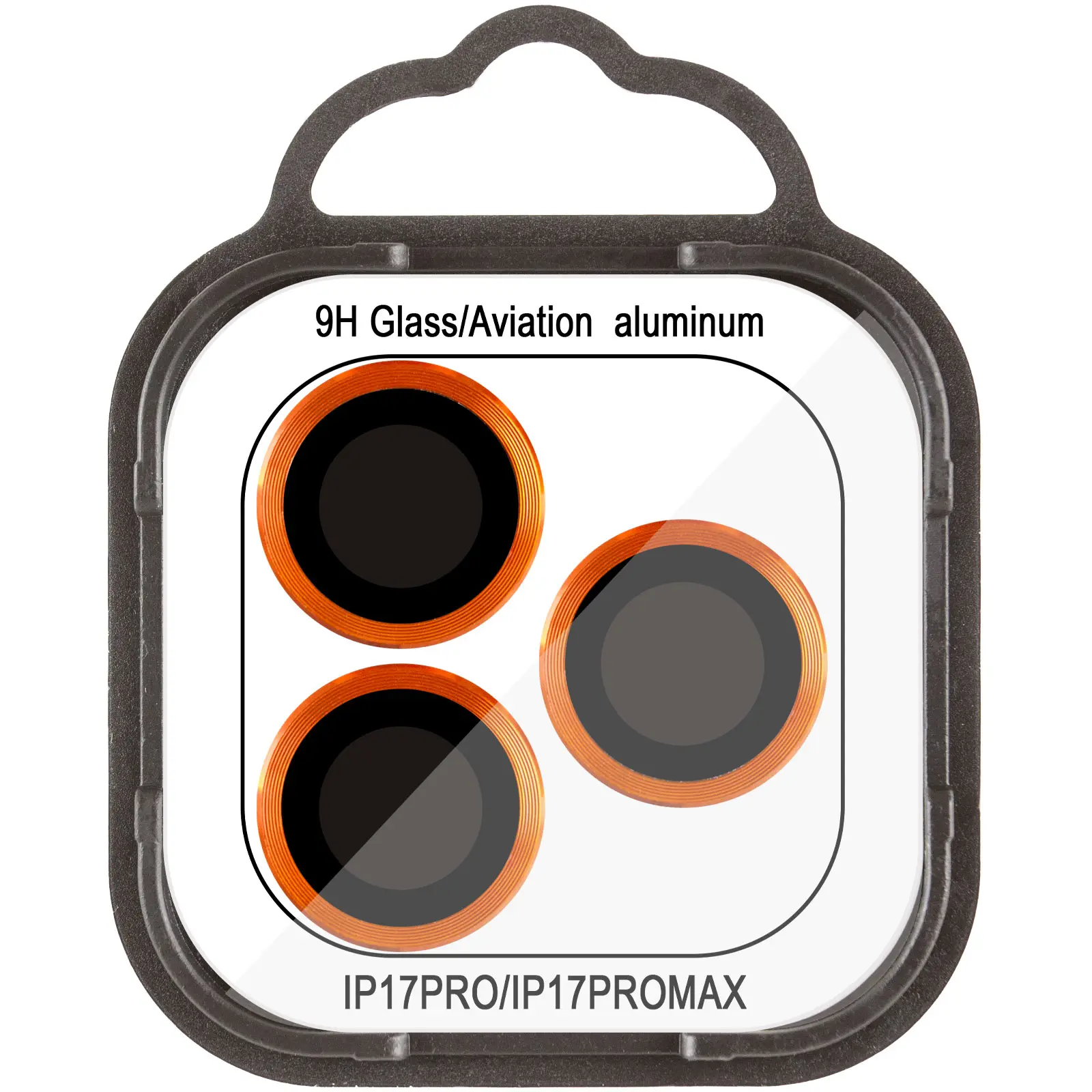 Защитное стекло Metal Classic на камеру (в упак.) для Apple iPhone 17 Pro (6.3") / 17 Pro Max (6.9"), Оранжевый / Orange 1, Закаленное стекло, купить оптом с доставкой