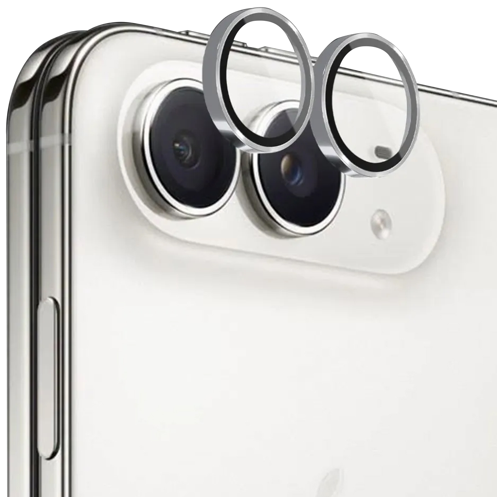 Защитное стекло Metal Classic на камеру (в упак.) для Apple iPhone Duo (5.4"), Серебряный / Silver, Закаленное стекло, купить оптом с доставкой