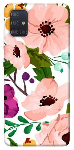 Чехол itsPrint Акварельные цветы для Samsung Galaxy M51