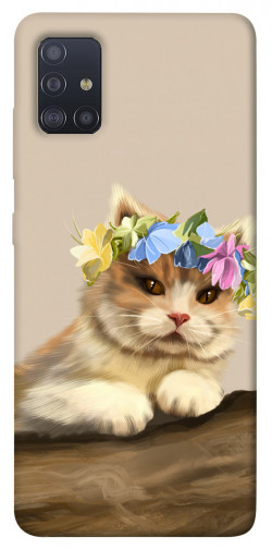 Чехол itsPrint Cat in flowers для Samsung Galaxy M51