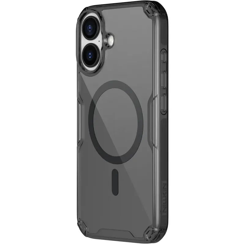 TPU чохол Nillkin Nature Pro Magnetic для Apple iPhone 17 (6.3"), Чорний (прозорий), TPU, купити оптом з доставкою