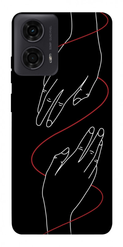 Чохол itsPrint Плетення рук для Motorola Moto G24, кохання, купити оптом з доставкою
