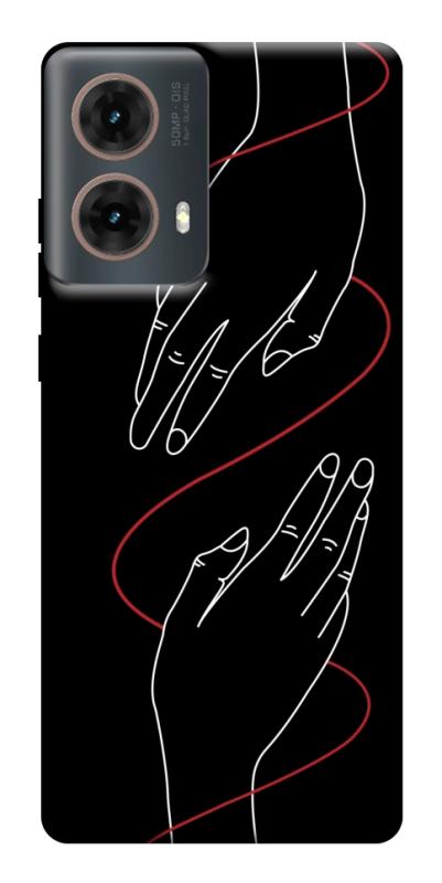 Чехол itsPrint Плетение рук для Motorola Moto G85, любовь, купить оптом с доставкой