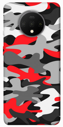 Чехол itsPrint Красно-серый камуфляж для OnePlus 7T