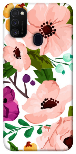 Чехол itsPrint Акварельные цветы для Samsung Galaxy M30s / M21
