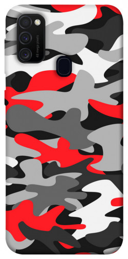 Чехол itsPrint Красно-серый камуфляж для Samsung Galaxy M30s / M21