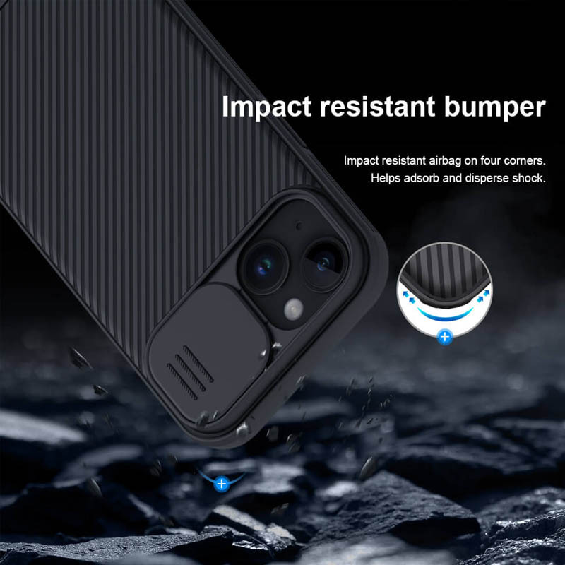 Карбоновая накладка Nillkin CamShield Pro для Apple iPhone 15 (6.1) на картинке №6