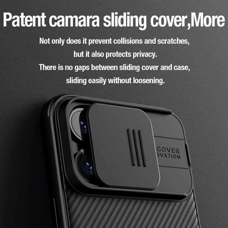 Карбоновая накладка Nillkin CamShield Pro для Apple iPhone 15 Pro (6.1) на картинке №6