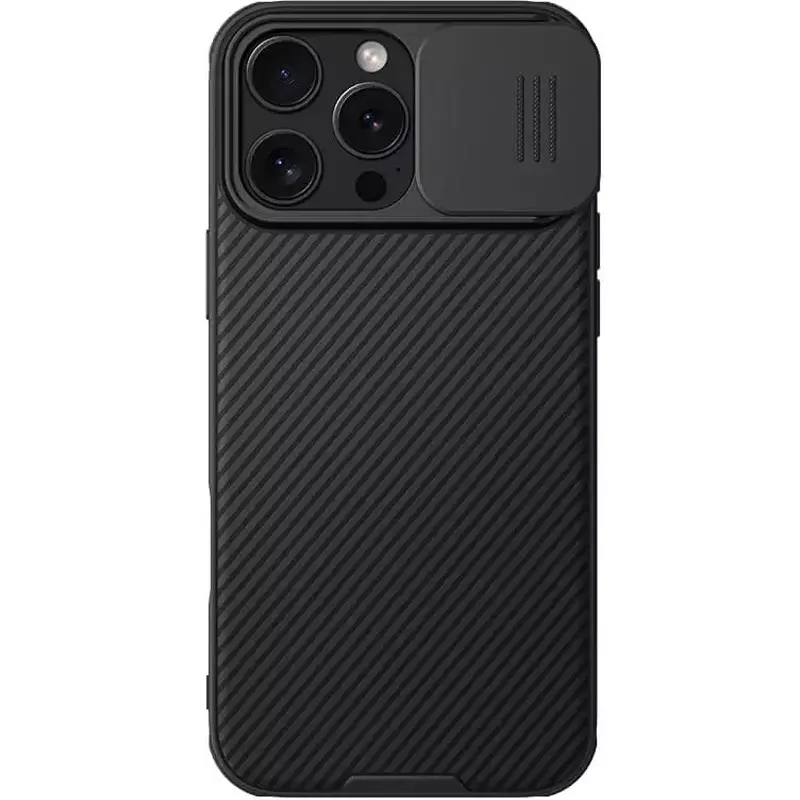 Карбонова накладка Nillkin CamShield Pro для Apple iPhone 16 Pro Max (6.9"), Black, Пластик, купити оптом з доставкою