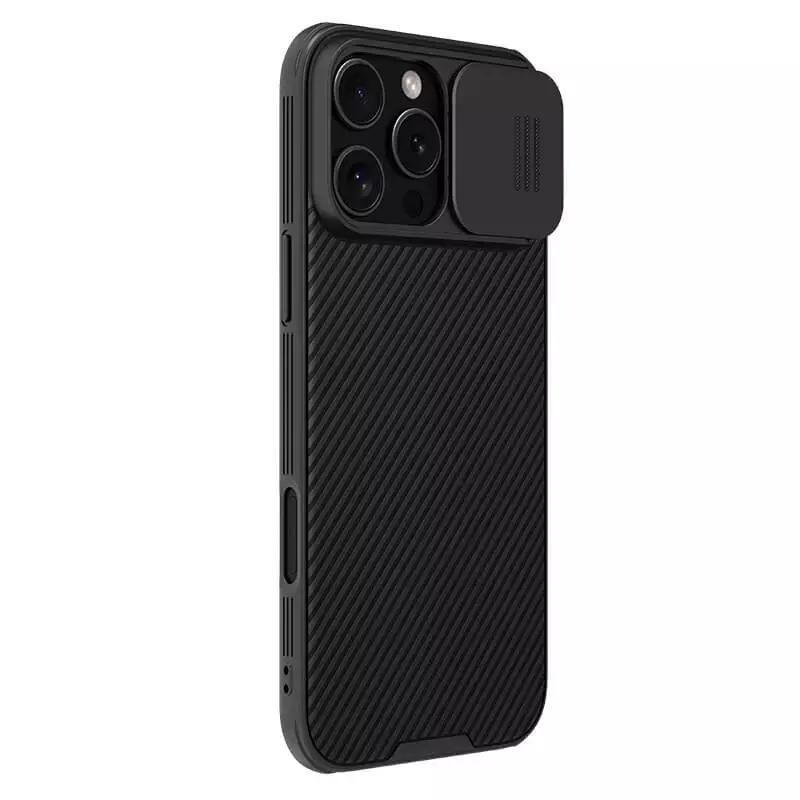 Карбонова накладка Nillkin CamShield Pro для Apple iPhone 16 Pro Max (6.9"), Black 2, Пластик, купити оптом з доставкою