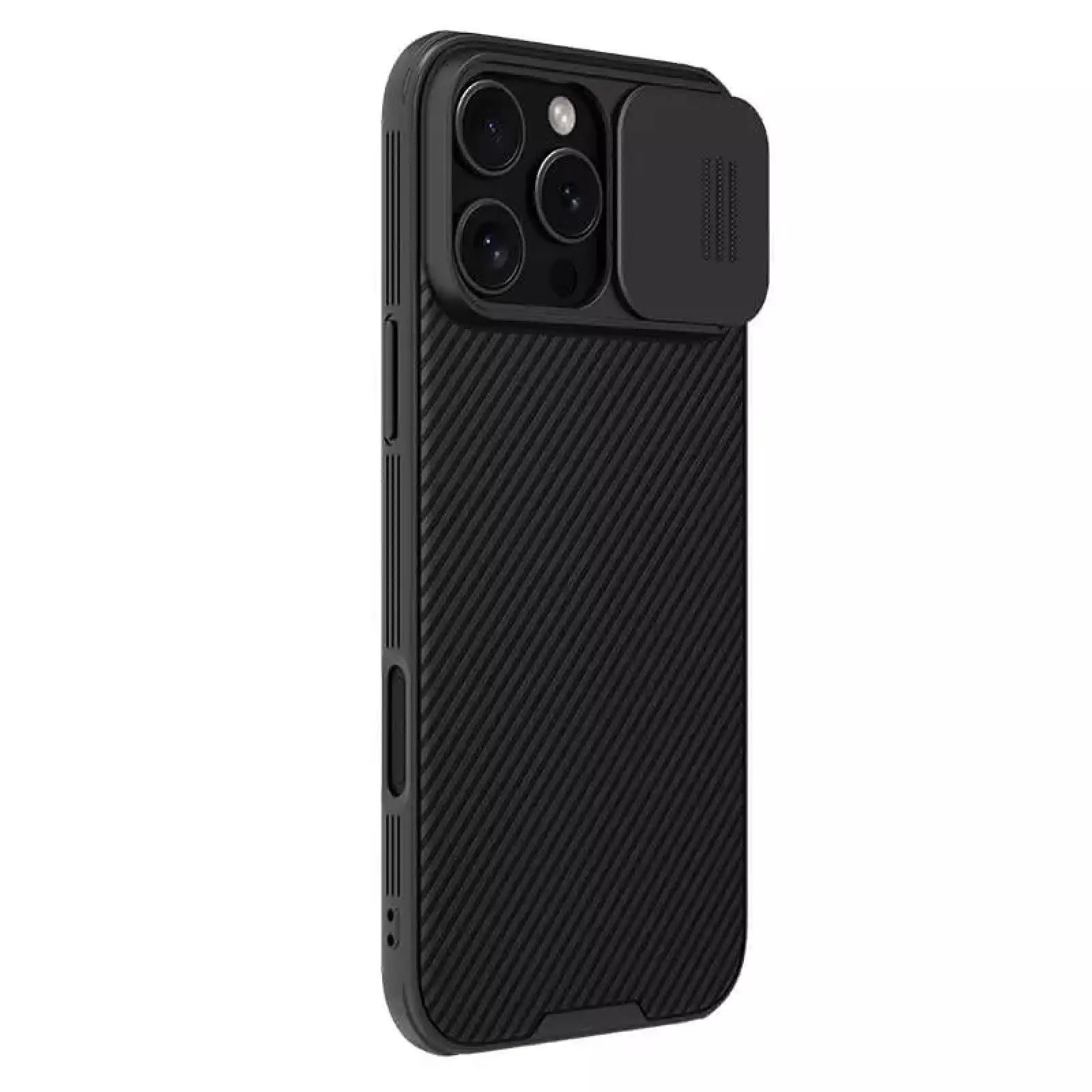 Карбонова накладка Nillkin CamShield Pro для Apple iPhone 16 Pro Max (6.9"), Black 2, Пластик, купити оптом з доставкою