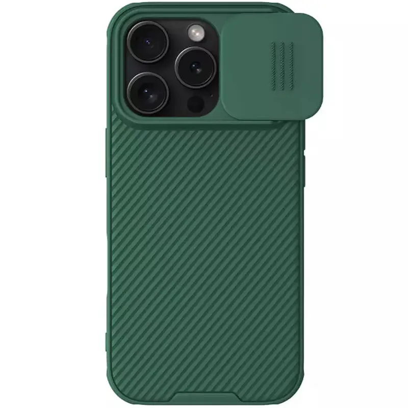 Карбонова накладка Nillkin CamShield Pro для Apple iPhone 16 Pro Max (6.9"), Deep Green 2, Пластик, купити оптом з доставкою