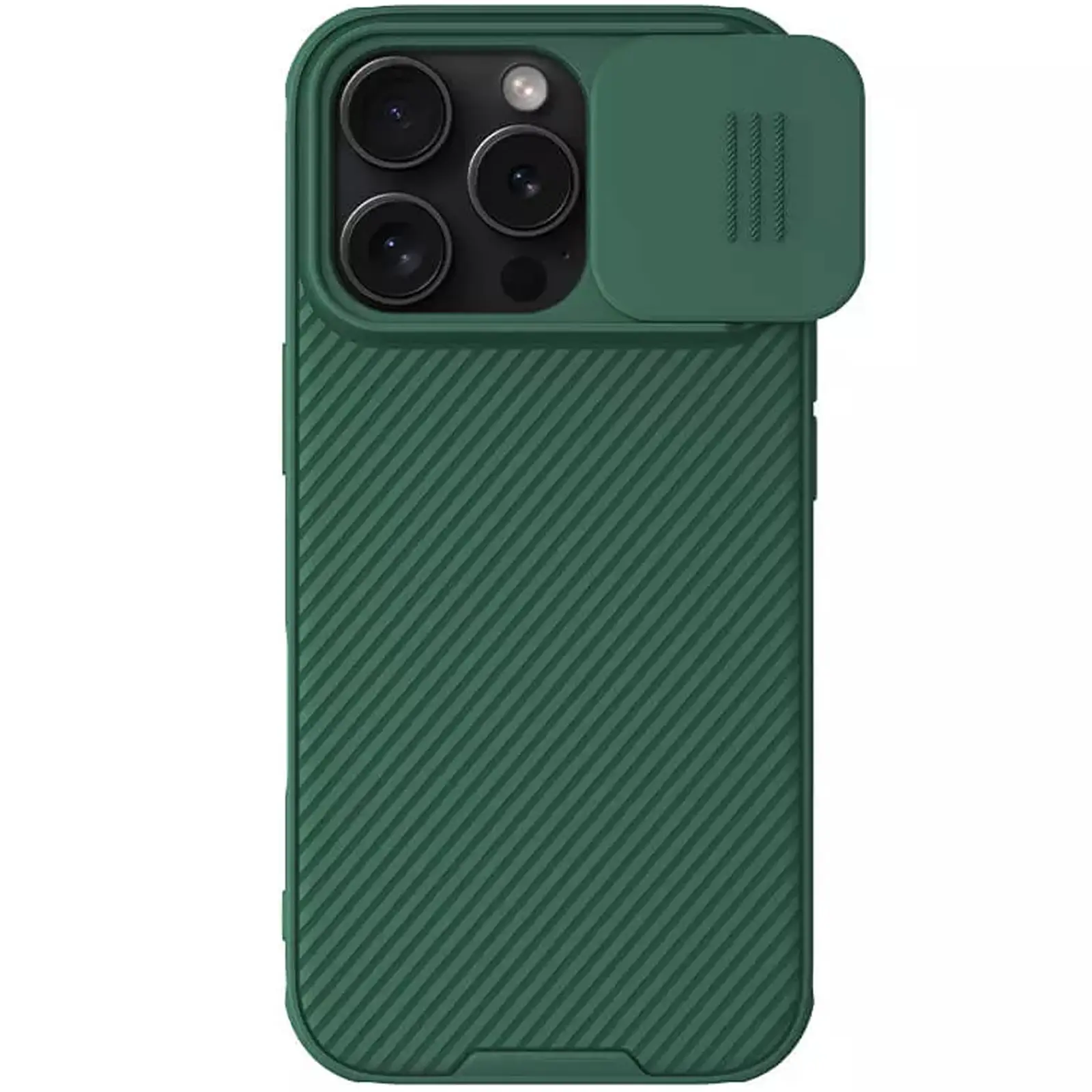 Карбонова накладка Nillkin CamShield Pro для Apple iPhone 16 Pro Max (6.9"), Deep Green 2, Пластик, купити оптом з доставкою