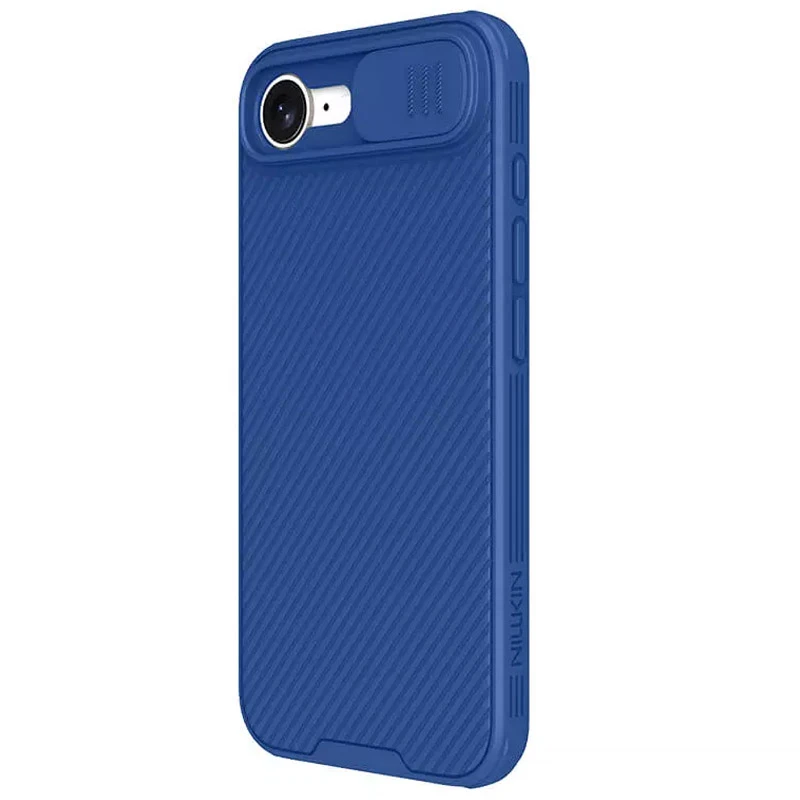 Карбонова накладка Nillkin CamShield Pro для Apple iPhone 16e / 17e (6.1"), Blue 1, Пластик, купити оптом з доставкою