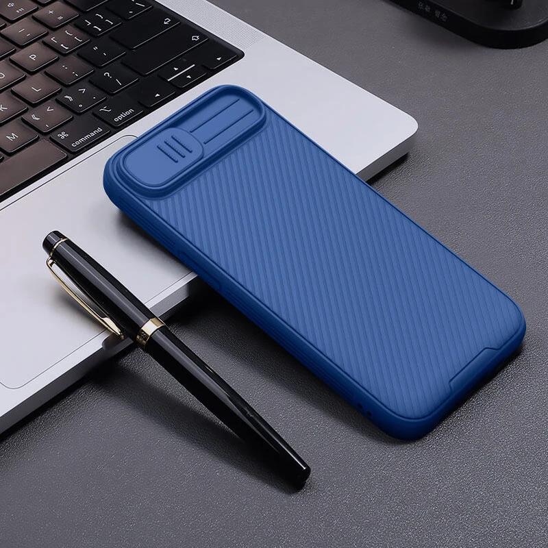 Карбонова накладка Nillkin CamShield Pro для Apple iPhone 16e / 17e (6.1"), Blue 4, Пластик, купити оптом з доставкою