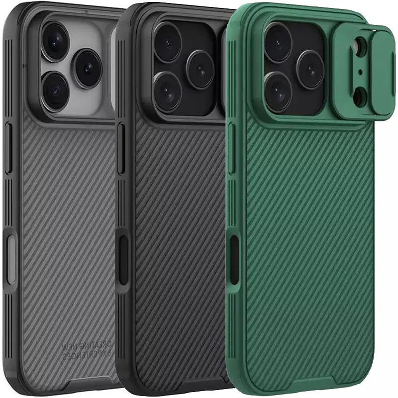Карбоновая накладка Nillkin CamShield Pro для Apple iPhone 17 Pro (6.3"), Пластик, купить оптом с доставкой
