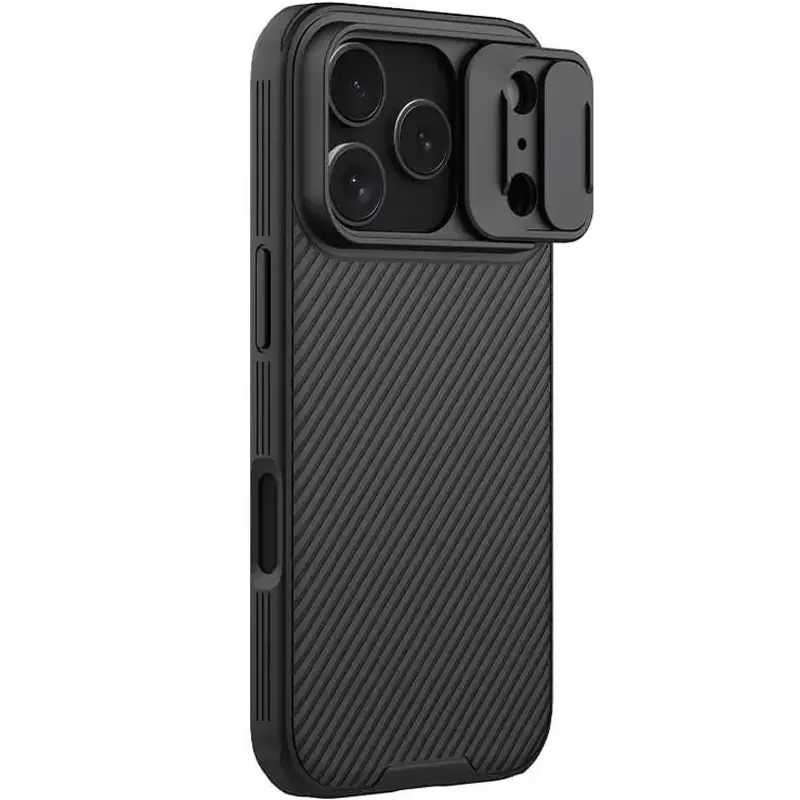 Карбоновая накладка Nillkin CamShield Pro для Apple iPhone 17 Pro (6.3"), Black, Пластик, купить оптом с доставкой