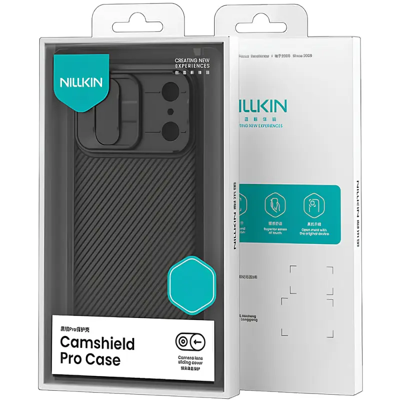Карбоновая накладка Nillkin CamShield Pro для Apple iPhone 17 Pro (6.3"), Black 5, Пластик, купить оптом с доставкой