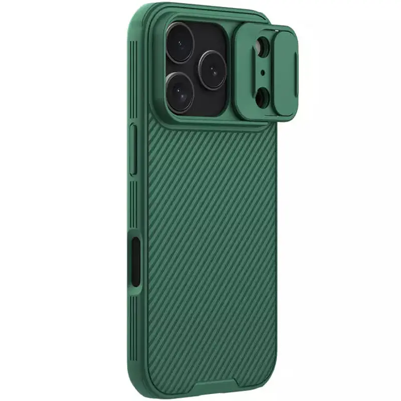 Карбоновая накладка Nillkin CamShield Pro для Apple iPhone 17 Pro (6.3"), Deep Green, Пластик, купить оптом с доставкой