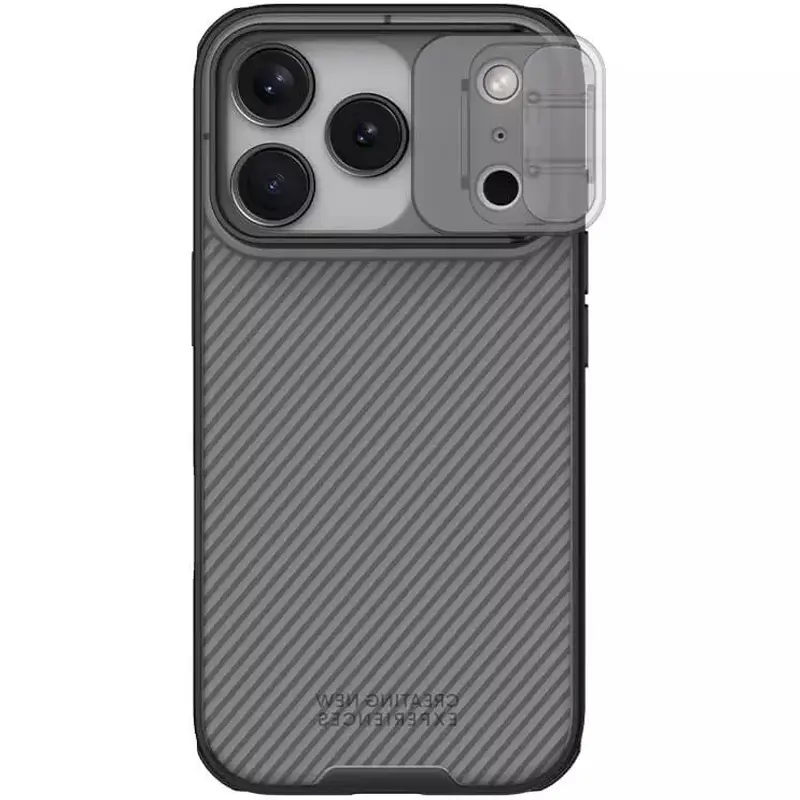 Карбоновая накладка Nillkin CamShield Pro для Apple iPhone 17 Pro (6.3"), Transparent black 1, Пластик, купить оптом с доставкой