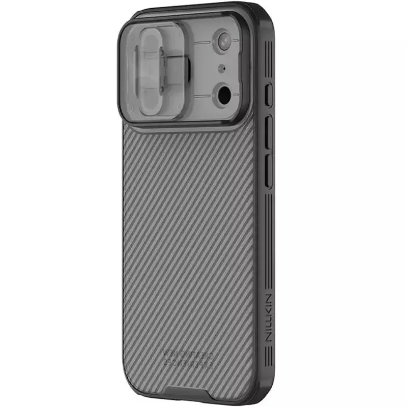 Карбоновая накладка Nillkin CamShield Pro для Apple iPhone 17 Pro (6.3"), Transparent black 2, Пластик, купить оптом с доставкой