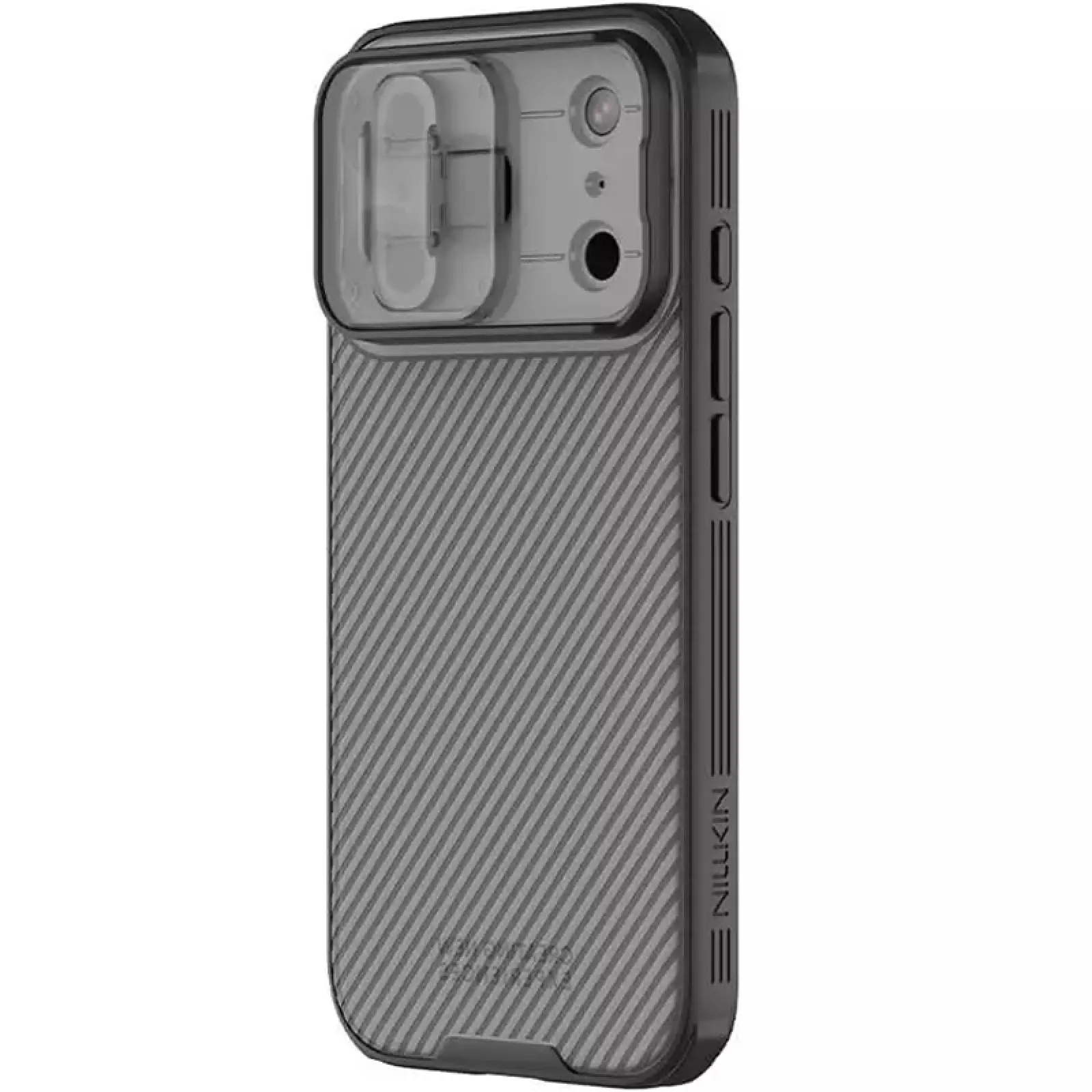 Карбоновая накладка Nillkin CamShield Pro для Apple iPhone 17 Pro (6.3"), Transparent black 2, Пластик, купить оптом с доставкой