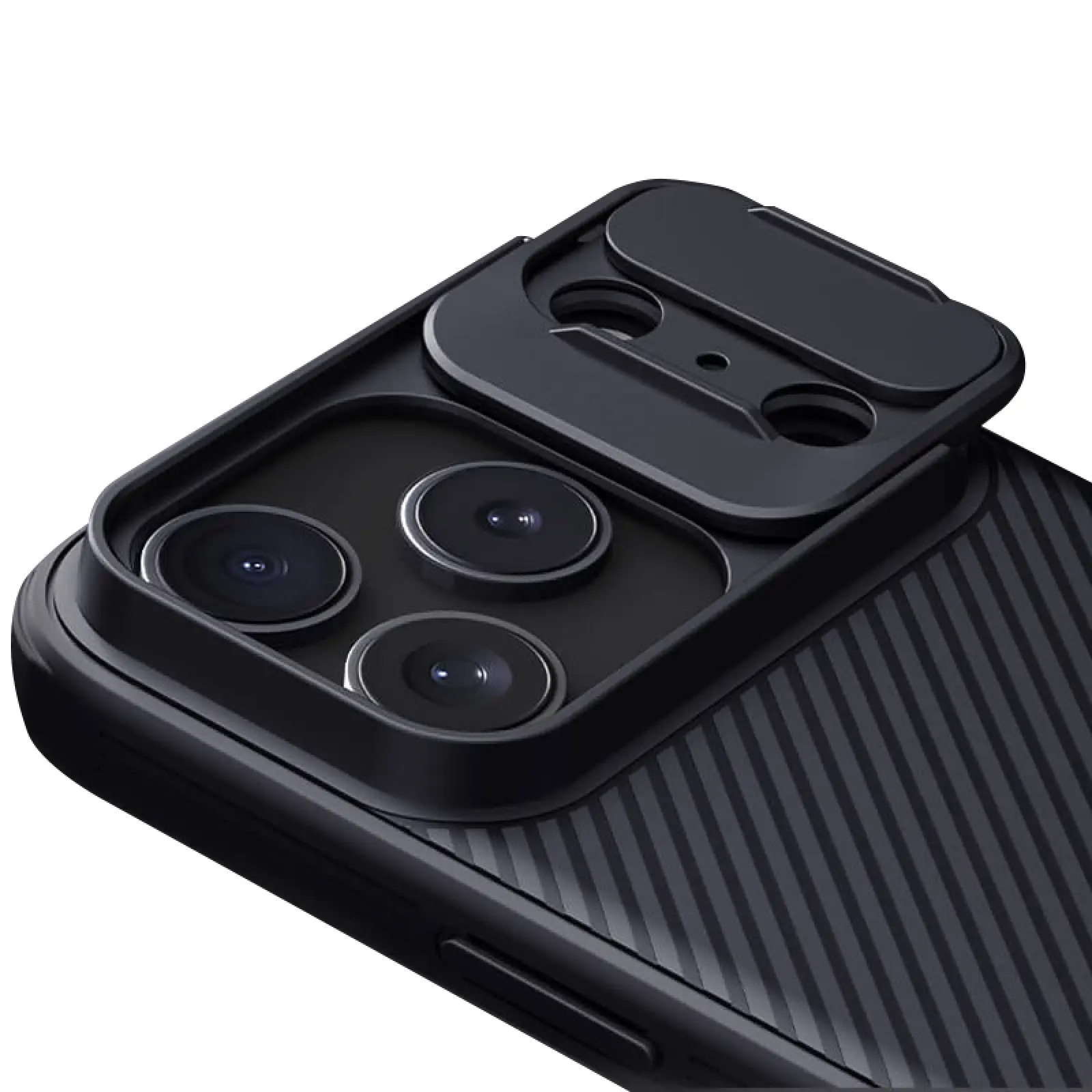 Карбоновая накладка Nillkin CamShield Pro для Apple iPhone 17 Pro Max (6.9"), Black 6, Пластик, купить оптом с доставкой