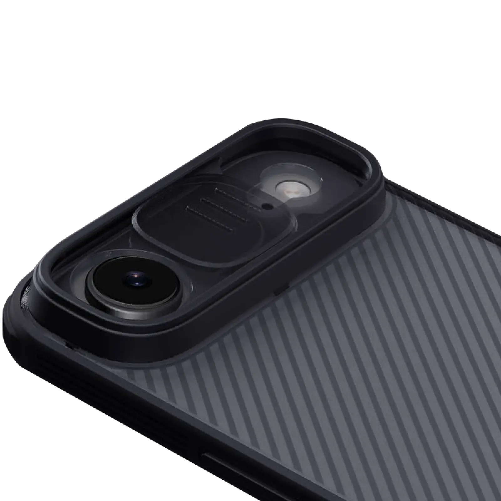 Карбоновая накладка Nillkin CamShield Pro для Apple iPhone 17 Air (6.5"), Transparent black 3, Пластик, купить оптом с доставкой