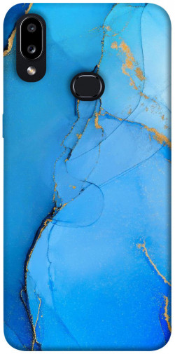 Чехол itsPrint Синий с золотом для Samsung Galaxy A10s