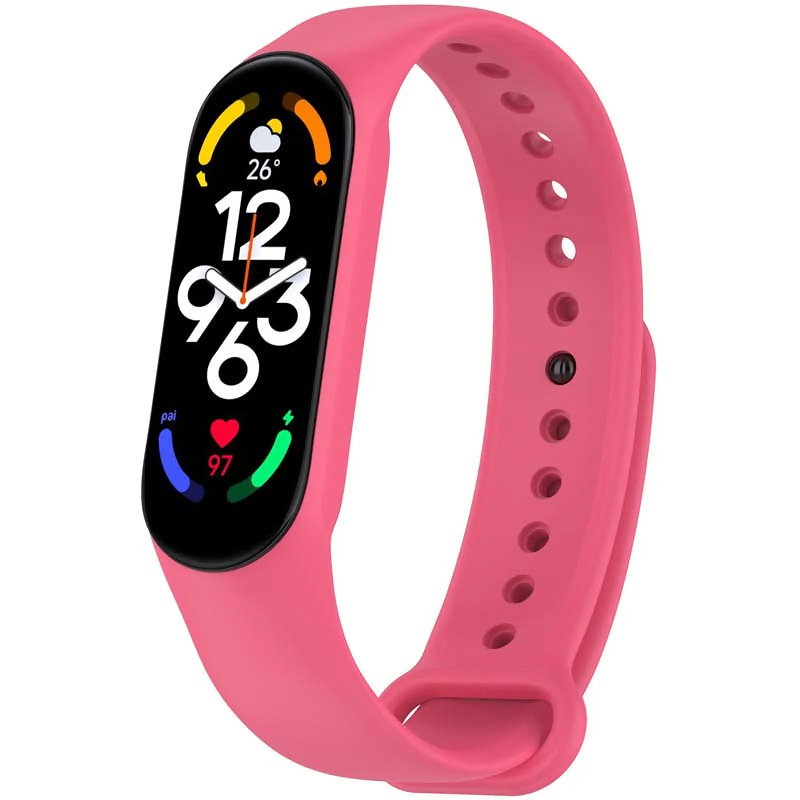 Силиконовый ремешок для Xiaomi Mi Band 7/6/5, Малиновый / Dragon Fruit, Силикон (TPU), купить оптом с доставкой