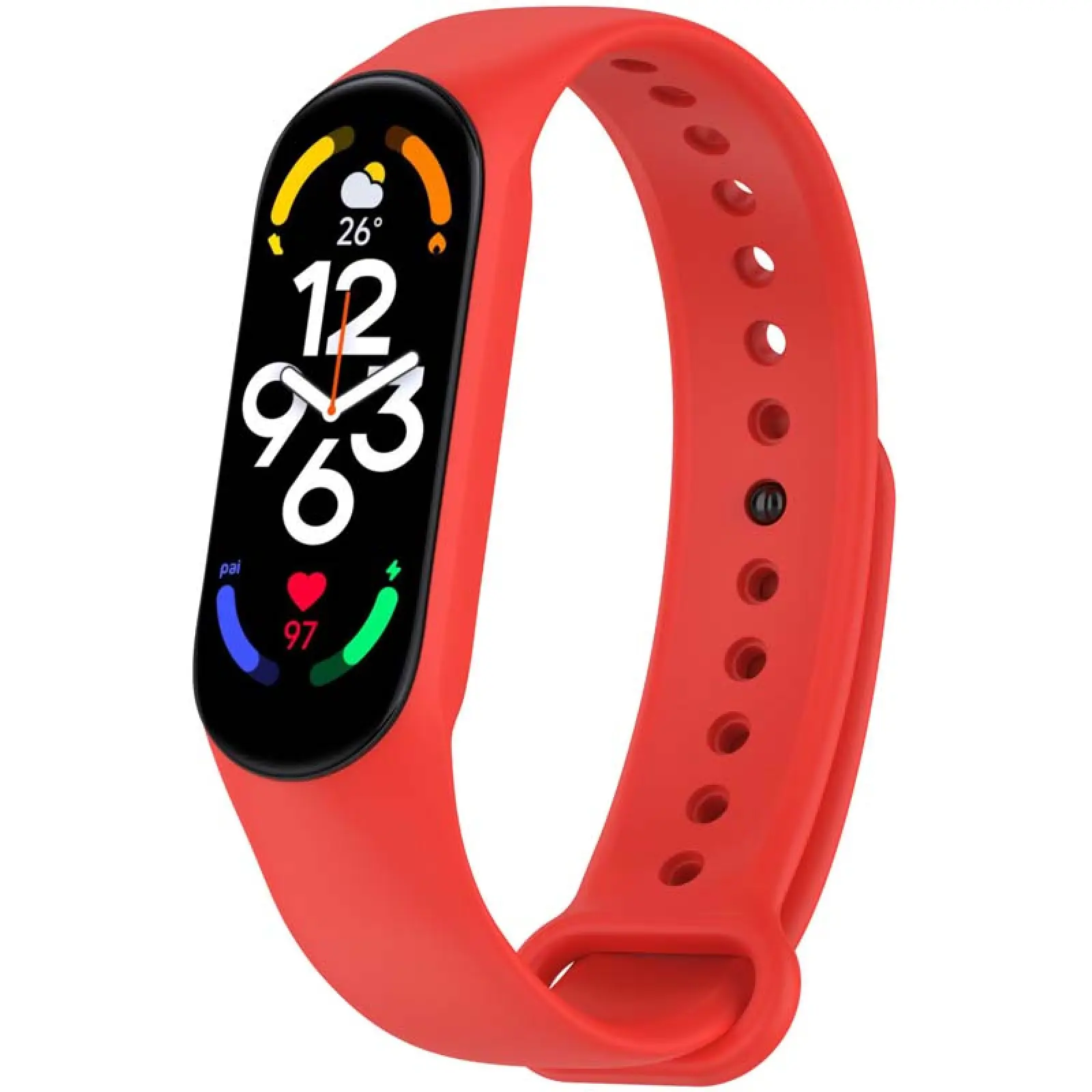 Силиконовый ремешок для Xiaomi Mi Band 7/6/5, Красный / Red, Силикон (TPU), купить оптом с доставкой