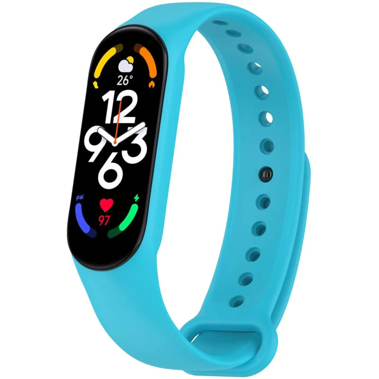 Силиконовый ремешок для Xiaomi Mi Band 7/6/5, Бирюзовый / Marine Green, Силикон (TPU), купить оптом с доставкой