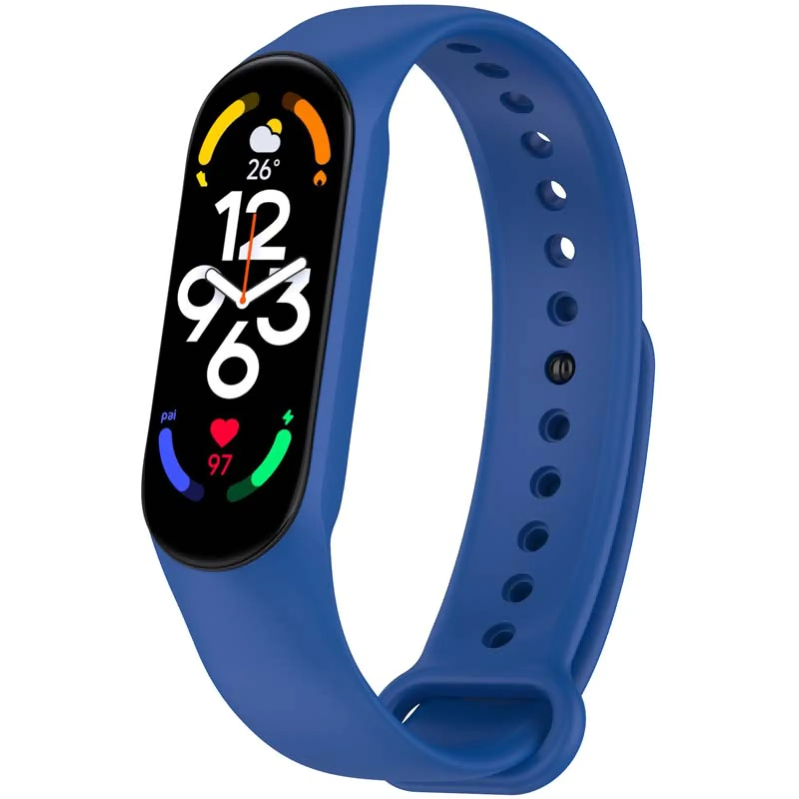 Силиконовый ремешок для Xiaomi Mi Band 7/6/5, Синий / Blue, Силикон (TPU), купить оптом с доставкой