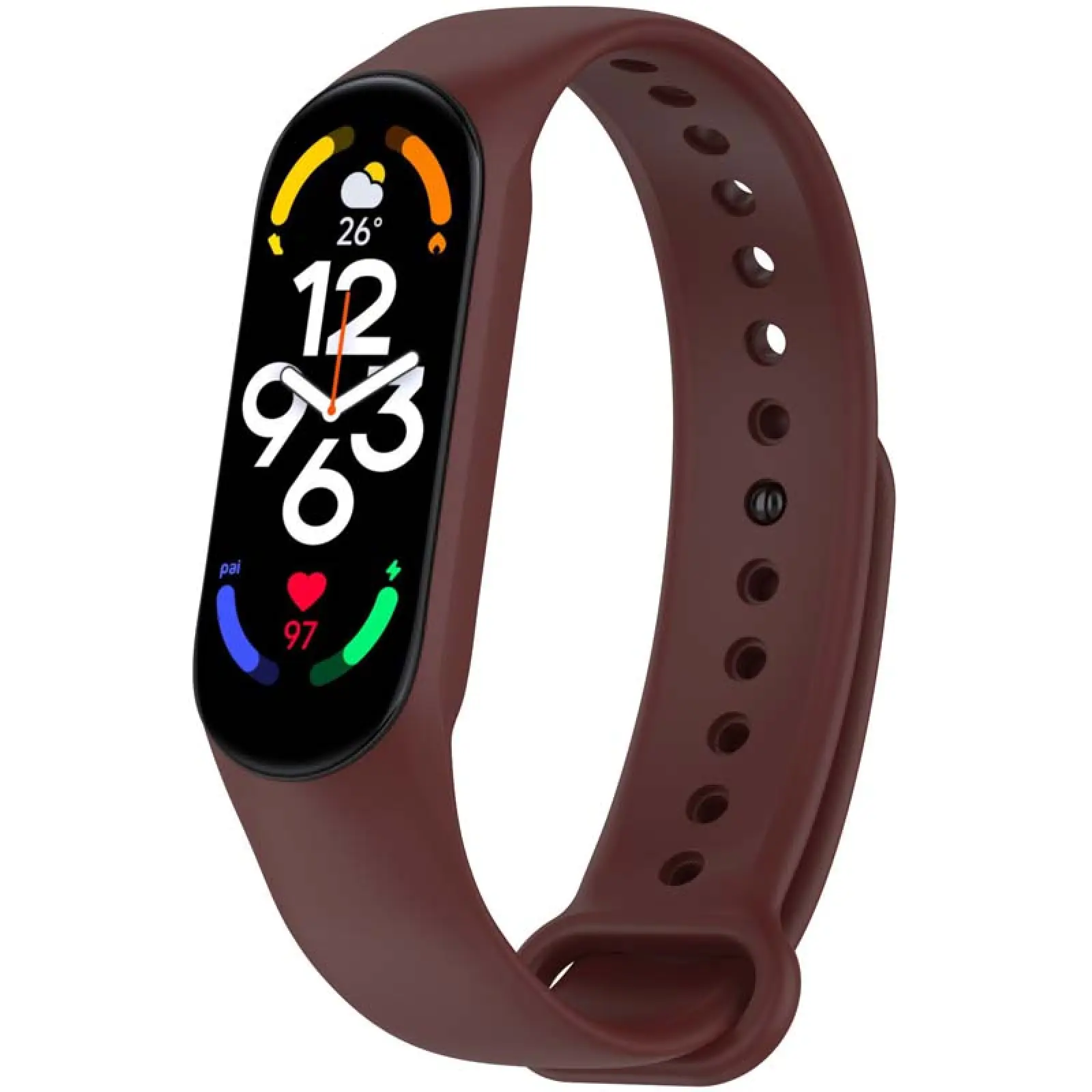 Силиконовый ремешок для Xiaomi Mi Band 7/6/5, Бордовый / Maroon, Силикон (TPU), купить оптом с доставкой