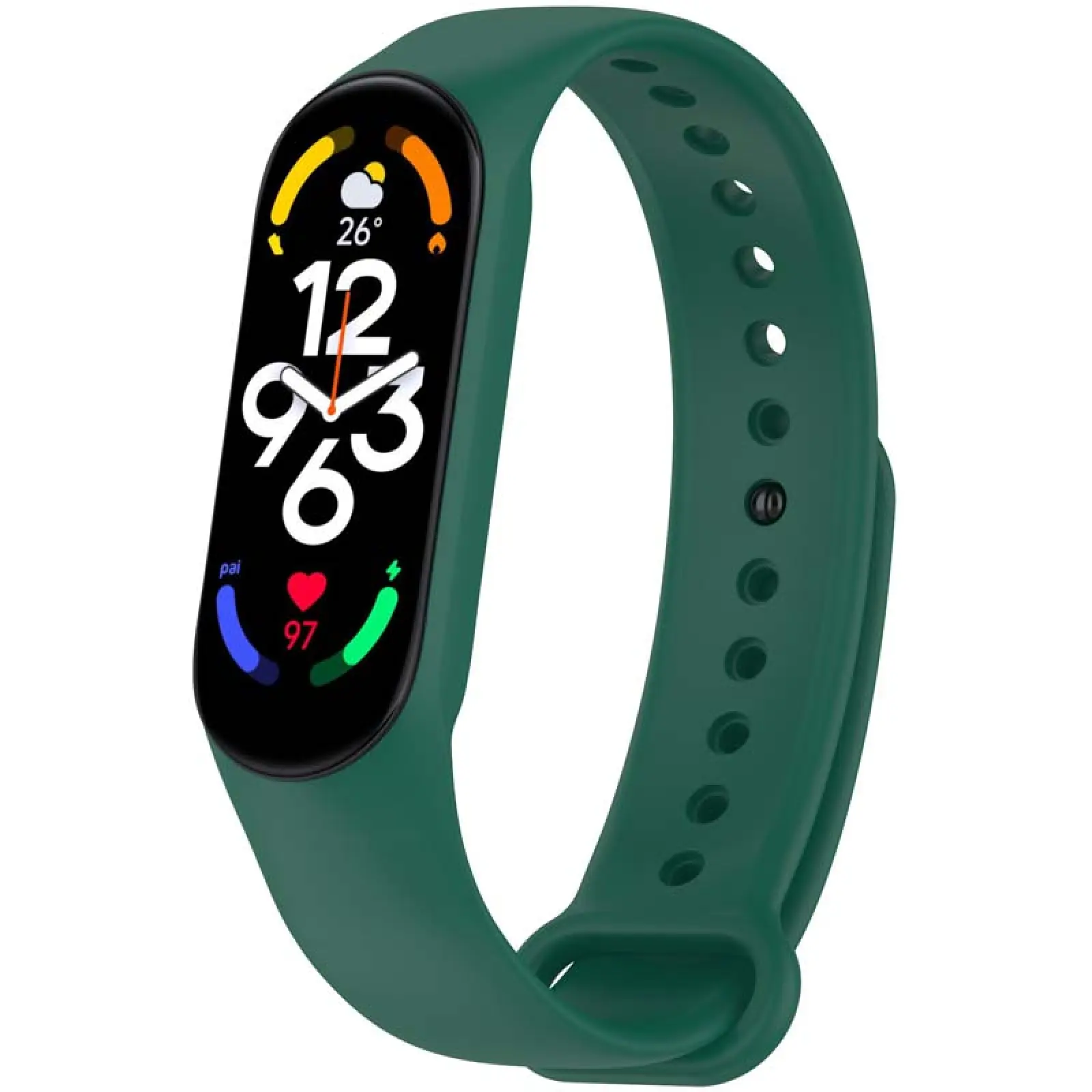 Силиконовый ремешок для Xiaomi Mi Band 7/6/5, Зеленый / Pine Needle, Силикон (TPU), купить оптом с доставкой