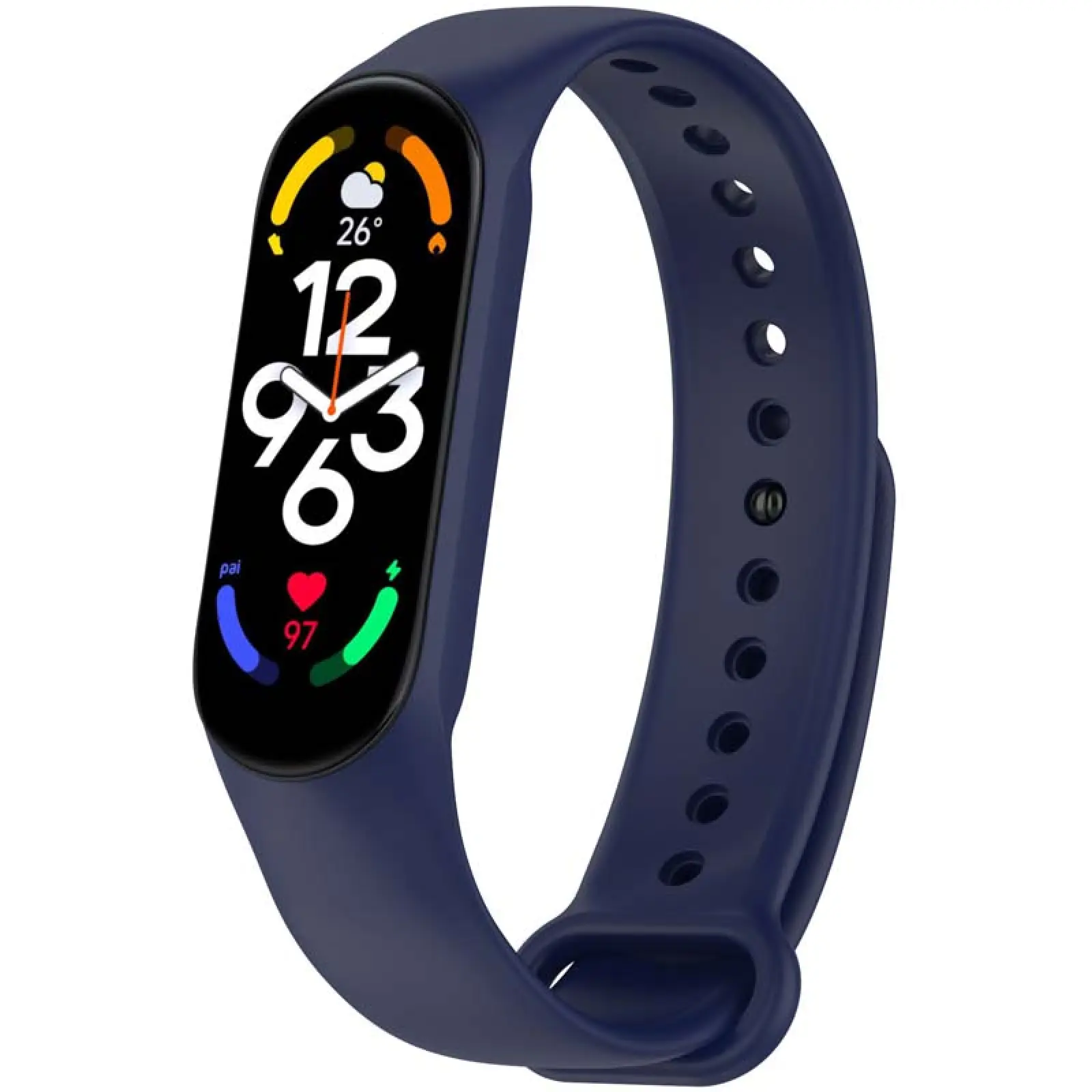 Силиконовый ремешок для Xiaomi Mi Band 7/6/5, Темно-синий / Midnight blue, Силикон (TPU), купить оптом с доставкой