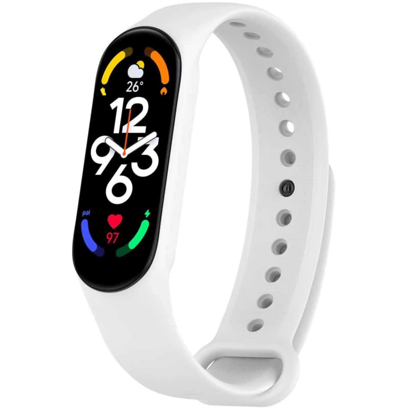 Силиконовый ремешок для Xiaomi Mi Band 7/6/5, Белый / White, Силикон (TPU), купить оптом с доставкой