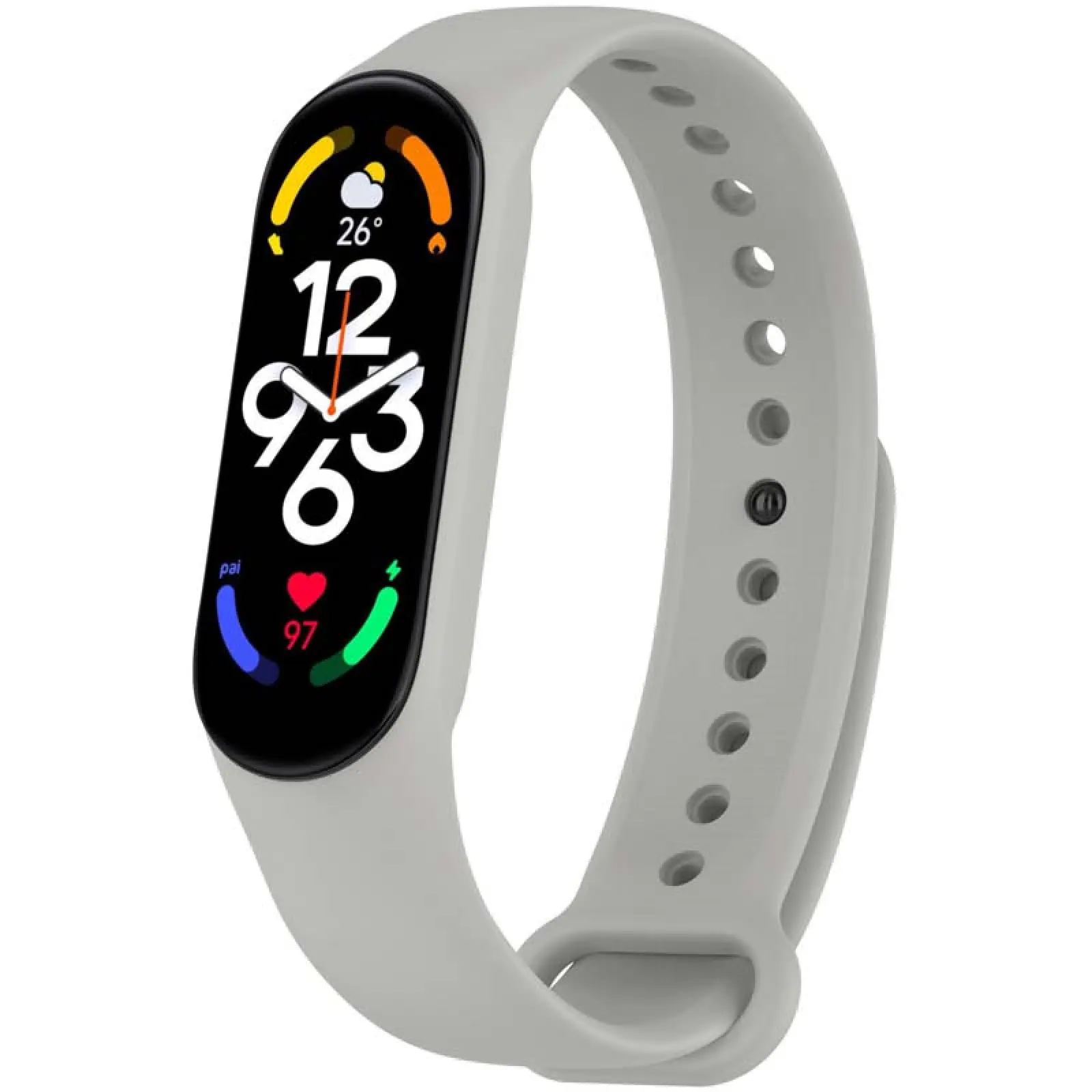 Силиконовый ремешок для Xiaomi Mi Band 7/6/5, Серый / Light Grey, Силикон (TPU), купить оптом с доставкой