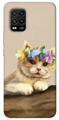 Чохол itsPrint Cat in flowers для Xiaomi Mi 10 Lite