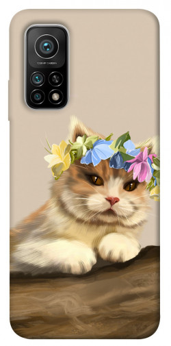 Чехол itsPrint Cat in flowers для Xiaomi Mi 10T