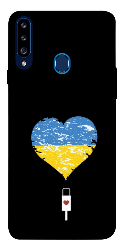 Чехол itsPrint З Україною в серці для Samsung Galaxy A20s, love ukraine, купить оптом с доставкой