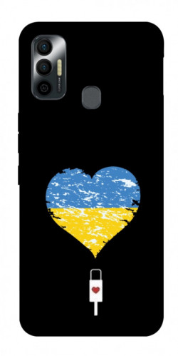 Чохол itsPrint З Україною в серці для TECNO Spark 7