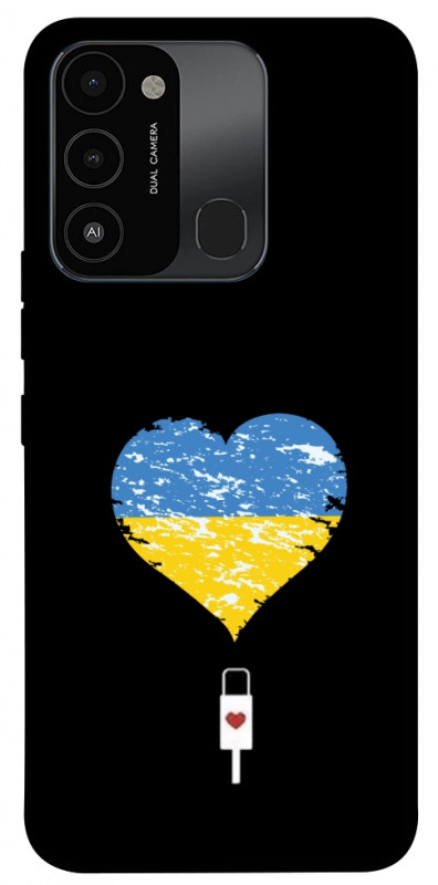 Чехол itsPrint З Україною в серці для TECNO Spark 8C, love ukraine, купить оптом с доставкой