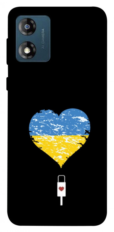 Чехол itsPrint З Україною в серці для Motorola Moto E13, love ukraine, купить оптом с доставкой