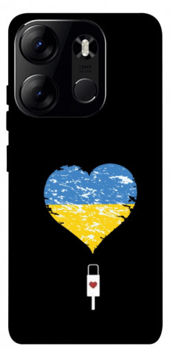 Чехол itsPrint З Україною в серці для Tecno Spark Go 2023