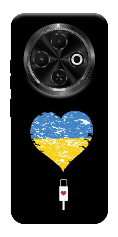 Чохол itsPrint З Україною в серці для TECNO Spark 30C, love ukraine, купити оптом з доставкою