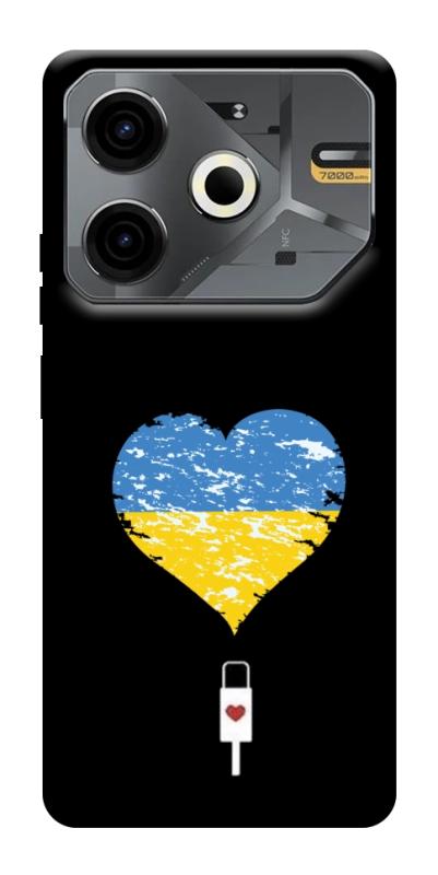 Чехол itsPrint З Україною в серці для TECNO Pova 6 Neo (LI6), love ukraine, купить оптом с доставкой