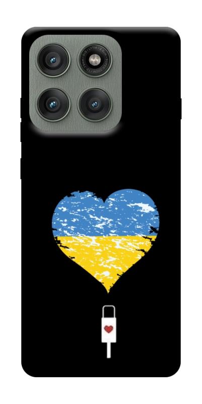 Чехол itsPrint З Україною в серці для Motorola Edge 60 Pro, love ukraine, купить оптом с доставкой